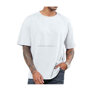 Camiseta Extra Grande de Algodón 100%, Calidad de Lujo, con Estampado Gráfico, Hombros Caídos, Cuello Redondo, Diseño Personalizado, Camisetas para Hombre - Product Image 6