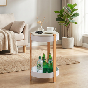 Chariot utilitaire moderne à quatre roues en métal thermolaqué à deux niveaux, qualité OEM, durable, pour l'organisation domestique et l'îlot de cuisine - Product Image 1