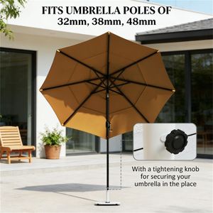 Base e Supporto per Ombrellone da Terrazzo Bianco per Ombrelloni e Basi da Patio - Product Image 2