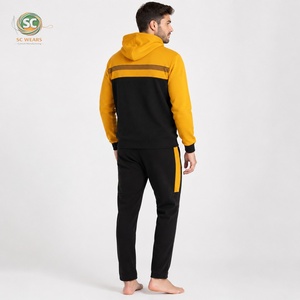 Conjunto Deportivo de Algodón para Hombre, Corte Ajustado, con Logotipo Personalizado, Chaqueta y Pantalón de Felpa, Diseño Liso, para Invierno, Venta al Por Mayor - Product Image 6