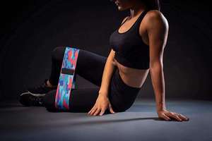 Bandes de Résistance pour Squats et Entraînement des Jambes et des Fessiers – Boucles Épaisses en Tissu pour Exercices des Hanches – Kit d'Exercices pour la Gym, la Maison et le Fitness - Product Image 3