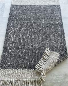 Tapis indien moderne tissé à la main, style basket, épais et tendance, 100% laine, idéal pour plusieurs utilisations intérieures, directement de l'usine. - Product Image 1