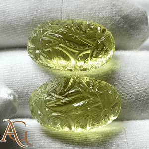 Cuarzo limón natural tallado en intaglio, piedra preciosa suelta, precio de fabricante al por mayor para la fabricación de joyas, calibrado. - Product Image 3