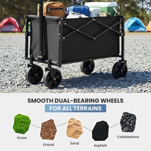 Chariot utilitaire pliable mini, robuste et durable, avec roues, capacité de charge de 220 lb, chariot pliable - Product Image 4