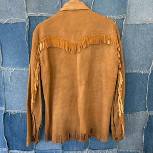 Veste en daim à franges de style western pour homme et femme, finition douce, OEM - Product Image 6