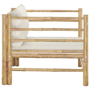 Canapé de jardin en tissu 100% polyester blanc crème, catégorie de produits : canapés de jardin - Product Image 3