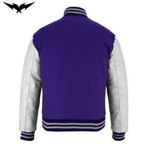 Vestes de baseball de haute qualité pour hommes, vente en gros, impression personnalisée, broderie, veste varsity premium, streetwear, manches longues - Product Image 3