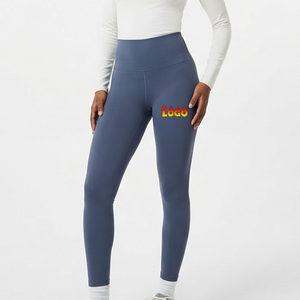 Leggings de yoga taille haute sans couture, longueur intégrale, couleur unie, extensibles dans quatre directions, pantalon de sport pour femme en Spandex et Nylon - Product Image 5