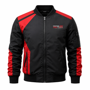 New 2026 Hot Selling Men's High Street <b>Waterproof</b> Bomber Jackets with Stand Collar Winter OEM Service Custom Size - Product Image 1