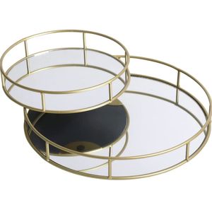 Gold Mirror Tray Luxury Metal Decorative Serving <b>Vanity</b> Trays Cosmetic <b>Makeup</b> Organizer Wedding Centerpiece Hotel Tableware - Product Image 6