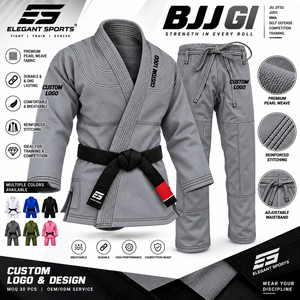 Kimono de Jiu-Jitsu brésilien 100% coton pour entraînement, avec logo personnalisé du fabricant, vêtements d'arts martiaux, tatami, Shoyoroll, Kingz Gi. - Product Image 5