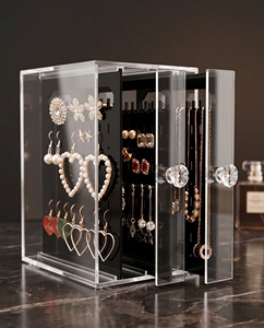 Support de Présentation Élégant en Acrylique Transparent pour Boucles d'Oreilles – Organiseur Suspendu pour Collection de Bijoux Femme – Personnalisable - Product Image 4