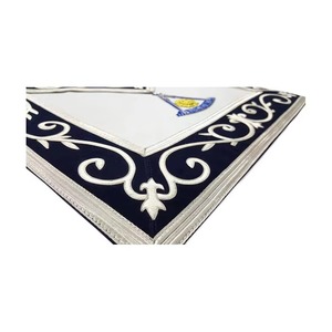 Tablier de Maître Ancien de Loge Bleue en Soie Brodé sur Mesure selon la Demande de l'Acheteur - Product Image 4