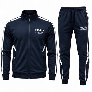 Wholesale Custom Logo Eco-Friendly 100% Cotton Heavyweight Hooded Sport Tracksuit Latest Fashion 2-Piece Unisex Sweatsuit Sets - Product Image 2