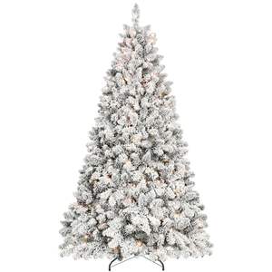 Arbre de Noël artificiel floqué en PVC de 4,5 pieds avec charnière en cône de pin pour lumières UL Mini arbre de Noël automatique - Product Image 1