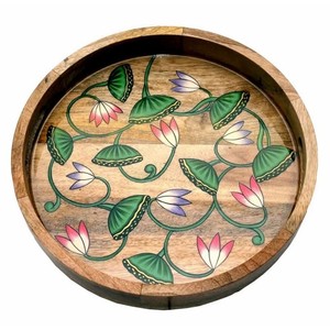 Cuencos Bohemios de Madera de Mango Pintados a Mano con Diseño Floral, Venta al Por Mayor |   Artesano de Moradabad - Product Image 2