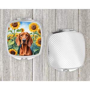 Redbone Coonhound girasoles compacto plegable de mano espejo de maquillaje portátil de viaje espejo decorativo regalo para mujeres y niñas - Product Image 4