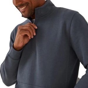 Sweat-shirt d'hiver à col zippé, manches longues, 100% coton, nouveau style pour homme / Meilleure qualité, prix bas, séchage rapide, vêtements décontractés - Product Image 4