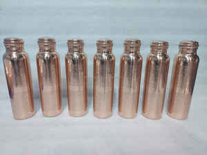 Logo personnalisable flacon d'eau en cuivre pur poignée améliorant le bien-être Fitness propriétés naturelles fabricant fourni Camping - Product Image 3