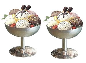 Stainless Steel Hammered Design Ice Cream Cup Dessert Serving Bowl for Ice Cream Fruit Pudding Snacks - Product Image 3
