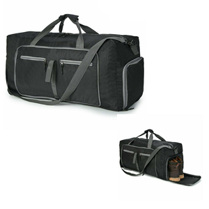2026 Custom Logo Waterproof Casual Gym Bag Travel Weekender Duffle <b>Backpack</b> with Shoes Polyester Lining - Product Image 2