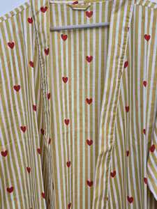 Bata Kimono de Algodón con Estampado de Bloques, Bata de Dama de Honor, Ropa de Dormir de Verano, Talla Única - Product Image 2