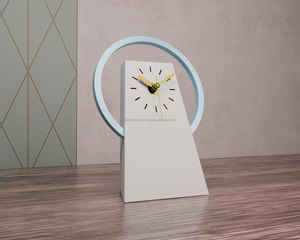 The CRAFT EXIM Luxury Natural Marble Quartz <b>Art</b> <b>Deco</b> Desk <b>Clock</b> Handcrafted Home Office Timepiece - Product Image 5