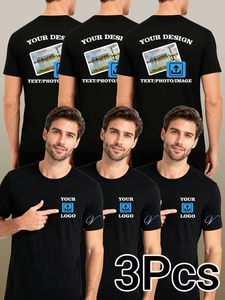 Custom Breathable Compressed Polyester T-Shirt Large Area Customization Chest/Street Loose Fit Perfect Gift Personalized Couple - Product Image 3