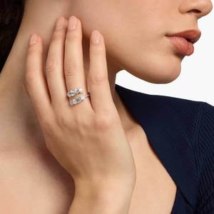 Anillo Abierto con Diamantes Cultivados en Laboratorio de Diferentes Formas, en Oro de 10K, 14K y 18K, Plata 925 y 935, Venta al Por Mayor - Product Image 1