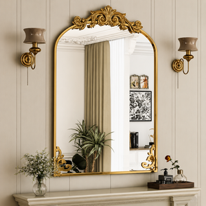 Luxury <b>Gold</b> Arched Wall <b>Mirror</b> Ornate Baroque Frame Decorative Home Decor <b>Mirror</b> For Living Room Wall Styling - Product Image 1