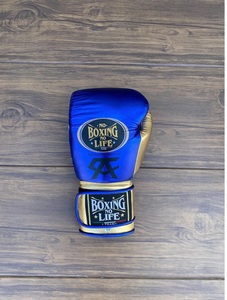No Boxing No Life Canelo Real Cowhide Leather Lightweight Full Finger Breathable Boxing Gloves Mexican Style Hook and Loop - Product Image 6