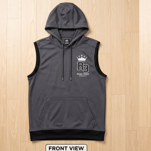 เสื้อกล้ามมีฮู้ดพิมพ์ลายสำหรับออกกำลังกายผู้ชาย รุ่น Regal Three Sleeveless Hooded Mens Gym Workout Fitness Singlet Tops Men Muscle Fit - Product Image 4