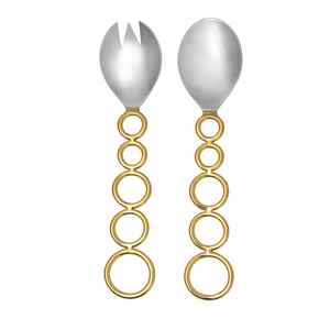 Best Finished Gold Plated Modern Design Stainless Steel <b>Salad</b> Server Dishwasher Safe Serving <b>Spoon</b> for Kitchen Hotels Homes - Product Image 5