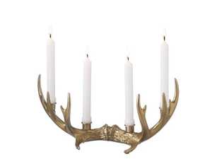 Fancy <b>Brass</b> <b>Candlestick</b> <b>Holder</b> With Dual Arms For Home Decoration - Product Image 3