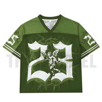 T-shirt personnalisé pour homme, style maillot de football en maille tricotée, avec design imprimé et col en V