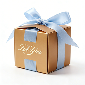 Bolsa de regalo de papel kraft de lujo con logotipo personalizado, asa troquelada negra para perfume, cosméticos y rímel - Product Image 2