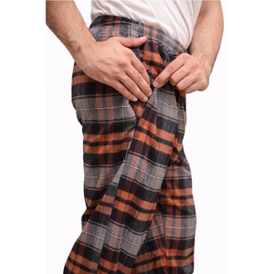กางเกงขายาวผ้าแฟลนเนลลายสก็อตพรีเมียมจากโรงงานโดยตรงในสหรัฐอเมริกา อุ่นสบาย ใส่สบายๆ ผลิตแบบ OEM - Product Image 6