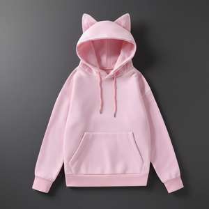 Sweat-shirt à capuche oversize en molleton de coton premium, doux et chaud, avec badge à paillettes, streetwear décontracté pour femmes - Product Image 2