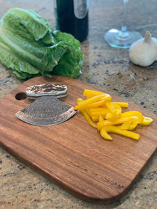 Cuchillos Ulu de Acero de Damasco para Cocina Artesanal, Cuchillos Ulu de Acero de Damasco de Espiga Completa, Cuchillos Ulu de Acero de Damasco de Grado Culinario - Product Image 2