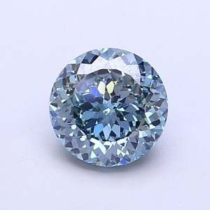 Diamant CVD de couleur vert-bleu intense, taille portugaise, pureté VVS2, polissage excellent, pierre précieuse cultivée en laboratoire pour la création de bijoux de luxe. - Product Image 1