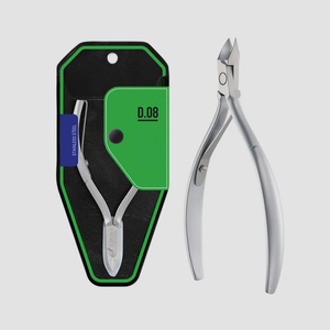 D-08 Cortacutículas de Manicura con Mango Largo, 2 Filos, Acero Quirúrgico para Técnicos de Uñas, Cuidado del Bebé, Apertura de Mandíbula Ancha - Product Image 1