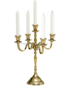 Unique royal theme brass candelabra with aged finished ideal for event <b>planners</b> heritage homes and classic venues - Product Image 5