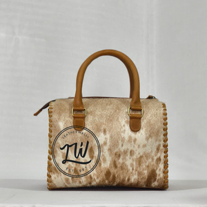 New Trending Vintage Bohemian Cowhide Checkered Handmade ZIP Closure Western Fashion Lady Luxury Design Water Resistant Genuine - Product Image 5