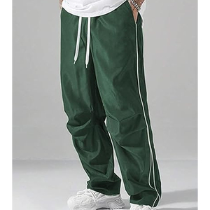 Pantalones de Nailon Tipo Paracaídas para Hombre, Pantalones Deportivos de Nailon de Alta Calidad Personalizados, Pantalones Anchos con Franjas Laterales para Hombre - Product Image 4