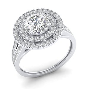 REYES - Anillos de Compromiso de Plata de Ley 925 con Moissanita Chapada en Oro Blanco de 14K, Joyería Fina Original, Regalo de Boda - Product Image 2
