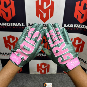 Guantes de Fútbol Americano Personalizados al por Mayor, de Alta Calidad, con Palma Adhesiva de Silicona, Dorso Impreso, Antideslizantes e Impermeables - Product Image 2