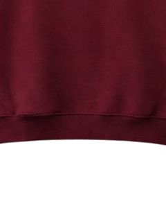 Sudadera con Capucha Borgoña con Pedrería, Oversize, de Forro Polar Grueso, con Bolsillo Canguro, Fabricante de Ropa Urbana Personalizada, Sudadera para Hombre - Product Image 6