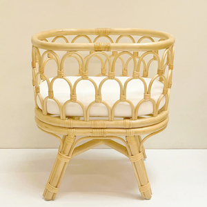 Cuna de muñecas de ratán natural, el diseño más hermoso - juguete para niños - Product Image 4