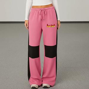 Pantalones Deportivos Personalizados para Mujer, con Forro Polar Interior, Cintura de Encaje, Corte Regular, Pierna Ancha y Recta - Product Image 1