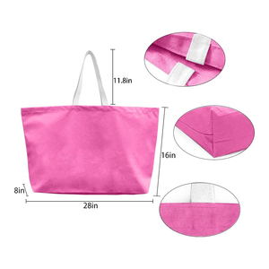 Large Cotton <b>Canvas</b> <b>Tote</b> Bag Eco Friendly Foldable Reusable Bag for Supermarket Shopping - Product Image 6